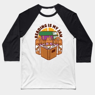 Reading Is My JAM, Funny Juice Design Baseball T-Shirt